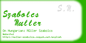 szabolcs muller business card